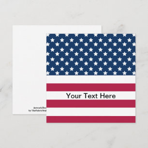 Sterne und Streifen der amerikanischen Flagge Karte