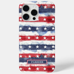 Sterne und Streifen Monogramm Case-Mate iPhone Hülle