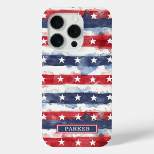 Sterne und Streifen Monogramm Case-Mate iPhone Hülle