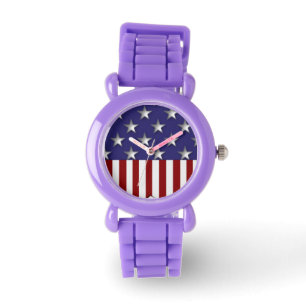 Sterne und Streifen - Patriotische Flagge Armbanduhr