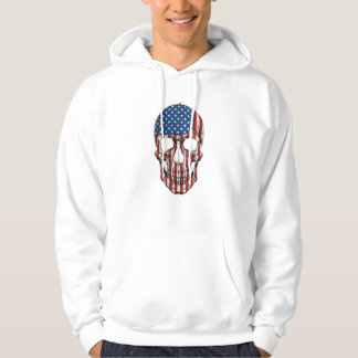 Sterne und Streifen Schädel Kapuzenpullover Hoodie