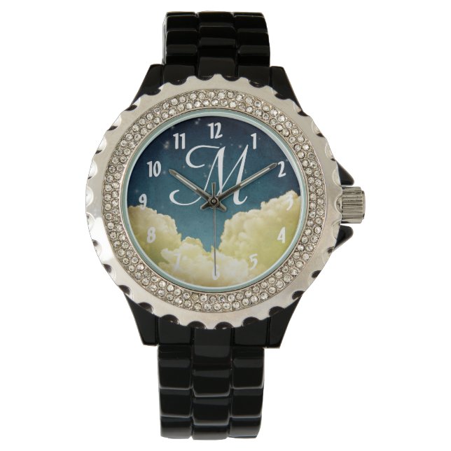 Sterne und Wolken-Safari Armbanduhr (Vorderseite)