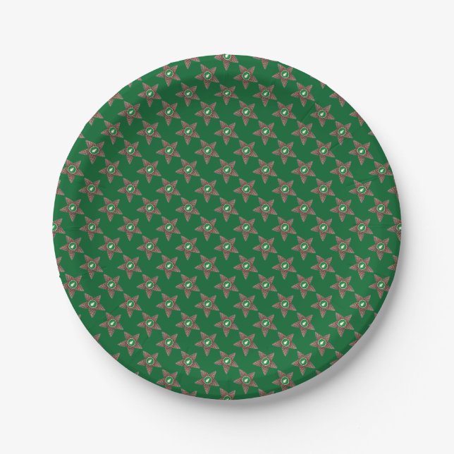 Sterne von Pinecones Pappteller (Vorderseite)