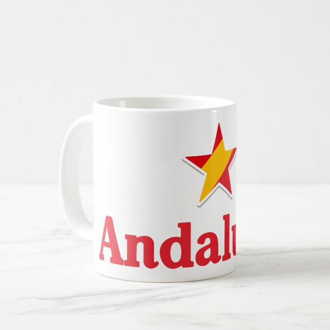 Sterne von Spanien - Andalusien Kaffeetasse (Vorderseite Links)