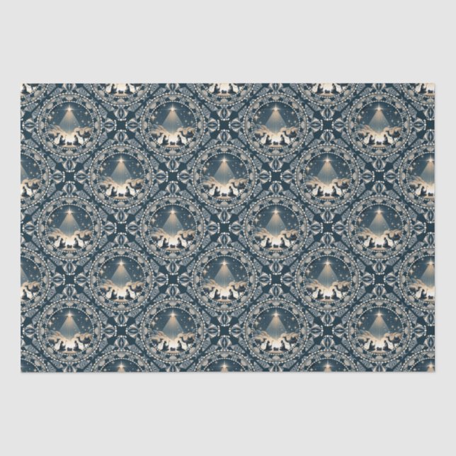 Sterne von Wonder Mandala Krippe Geometrisches Til Seidenpapier (Vorderseite)