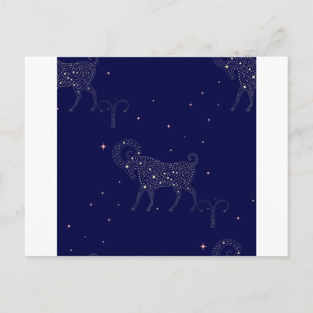 Sterne Widder Postkarte (Vorderseite)