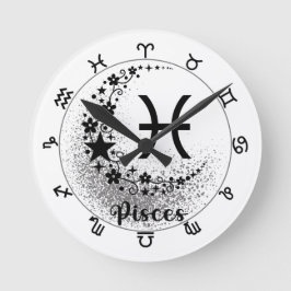 Sterne Zeit! Finde deine magische Zodiakuhr! Runde Wanduhr