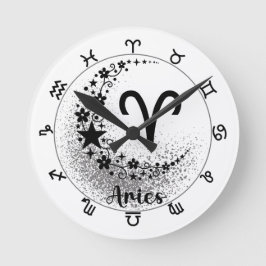 Sterne Zeit! Finde deine magische Zodiakuhr! Runde Wanduhr