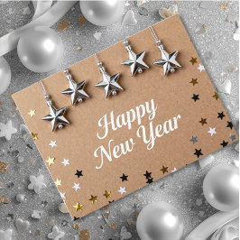 Sterne zum neuen Jahr Chic Modern Postkarte
