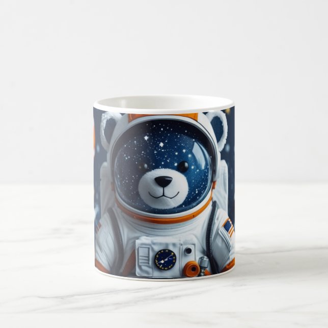 Sternen-Astronaut-Teddybär Kaffeetasse (Mittel)