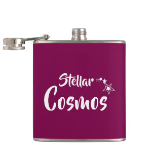 Sternen Cosmos Vinyl umhüllte Flasche Flachmann