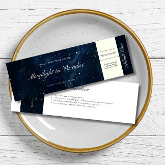 Sternen Nacht-Abschlussballticket Nacht unter den Einladung