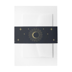 Sternen Nacht Himmelssonnenstrahl Mond Hochzeit Einladungsbanderole