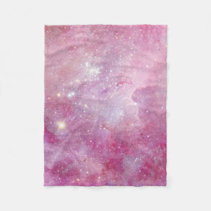 Sternen Raum Licht Rosa Wasserfarbe Sterne Galaxie Fleecedecke