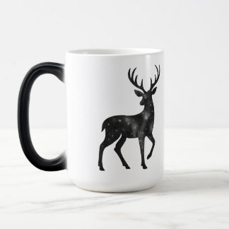 Sternen-Rentier-Silhouette Custom Verwandlungstasse