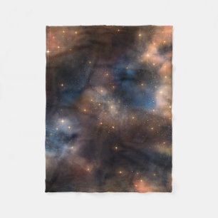 Sternen Sterne Raum Galaxie Blau Schwarz Muster Fleecedecke