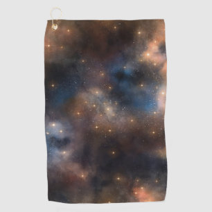 Sternen Sterne Raum Galaxie Blau Schwarz Muster Golfhandtuch