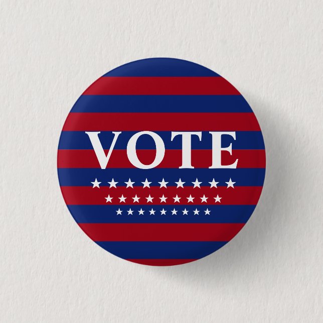 Sternen Streifen USA Wahlknopf Button (Vorderseite)