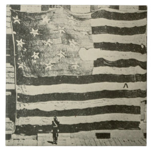 Sternenbanner: Amerikanische Flagge ausgestellt Fliese