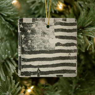 Sternenbanner: Amerikanische Flagge ausgestellt Keramikornament