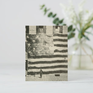Sternenbanner: Amerikanische Flagge ausgestellt Postkarte