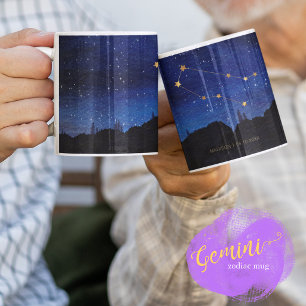 Sternenbaum Gold Zwillinge Zodiac Sternbild Kaffeetasse