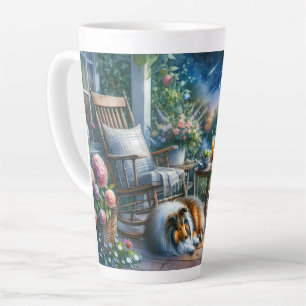 Sternenbelesster Gartenveranda Sheltie Traum Milchtasse