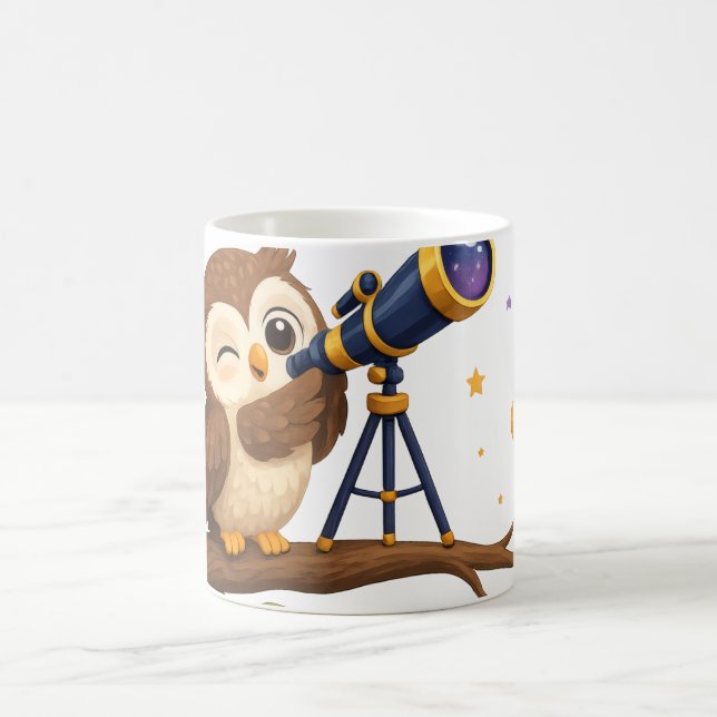 Sternenbeobachtungseule Kaffeetasse (Mittel)