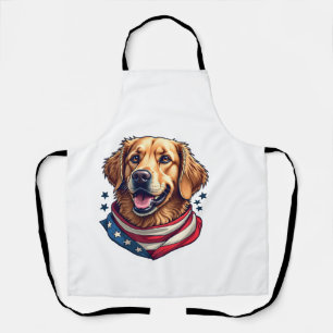 Sternenbesäter Golden Retriever Vintage T-Shirt Schürze
