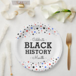 Sternencluster | Celebrate Black History RWBB Pappteller<br><div class="desc">Feiern Sie den Monat der Schwarzen Geschichte! Diese Teller zeichnen sich durch ein minimales und dennoch aussagekräftiges Design im US-Stil aus. Oben ist ein Sternencluster, der die Vereinigten Staaten repräsentiert. Stattdessen sind diese Sterne in einem roten, weißen, blauen und schwarzen Farbschema dargestellt. Ein guter Weg, um Ihren Gästen zu danken,...</div>