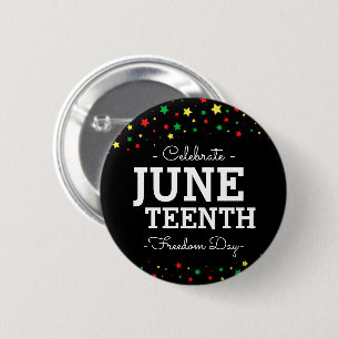 Sternencluster   Celebrate Juneteenth RYGB Button