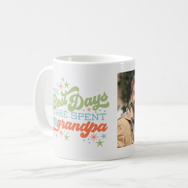Sternenexplosion im Mid-Century Stil Kaffeetasse (Vorderseite Links)