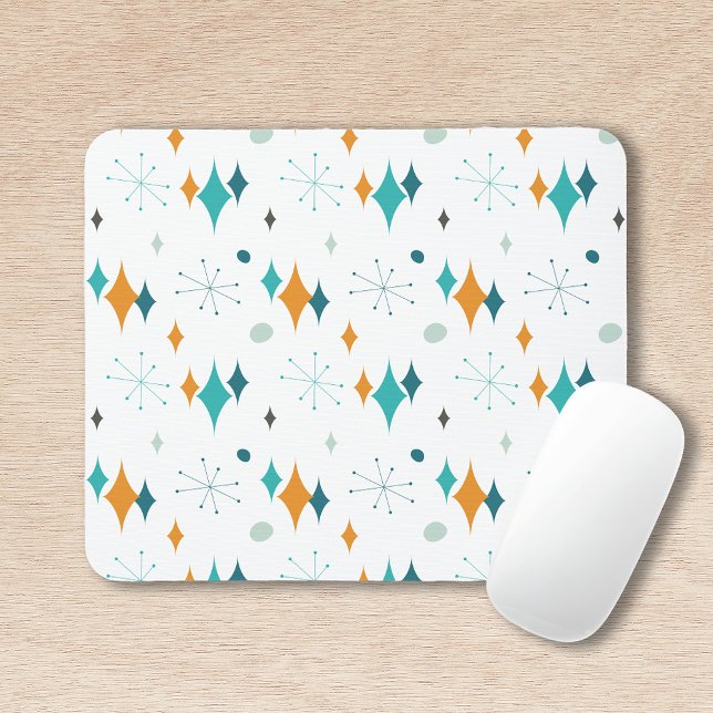 Sternenexplosion Mid-Century-Modern-Muster Mousepad (Von Creator hochgeladen)