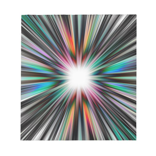 Sternenexplosionsmuster Notizblock (Vorderseite)