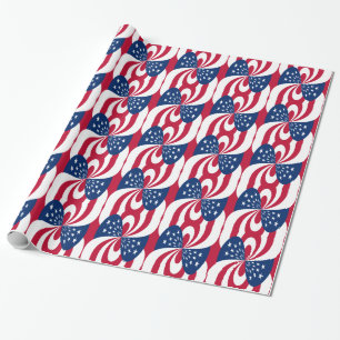 Sternenförmige Fliege-Flagge Geschenkpapier
