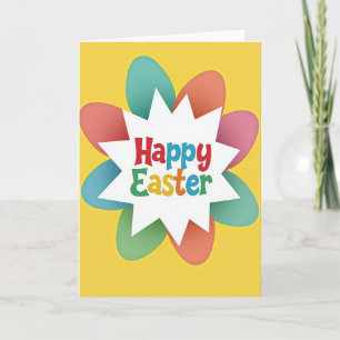 Sternenförmige Frohe-Ostern-Karte Karte