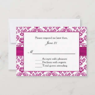 Sternengucker-Lilien-Damaskus-Hochzeitseinladung RSVP Karte