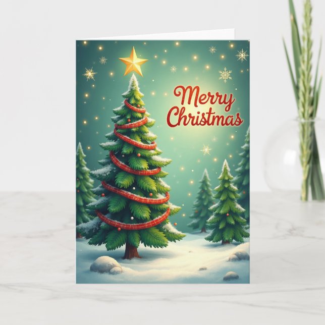 Sternenhafte Bokeh-Weihnachtskarte Karte (Vorderseite)