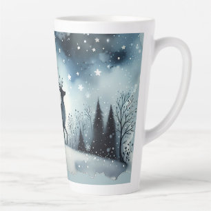 Sternenhafte Winternacht Hirsche Milchtasse