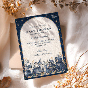 Sternenhafter Wald Baby Shower Einladung