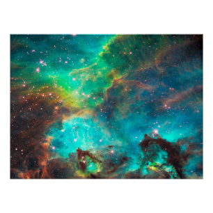 Sternenhaufen NGC 2074 in kosmischer Wolke Poster