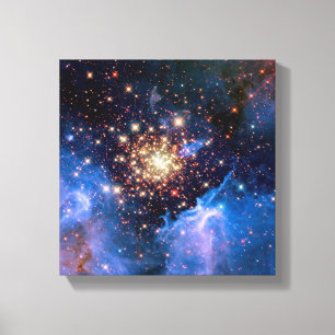 Sternenhaufen NGC 3603 - NASA Hubble-Weltraumfoto Leinwanddruck