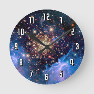 Sternenhaufen NGC 3603 - NASA Hubble-Weltraumfoto Runde Wanduhr
