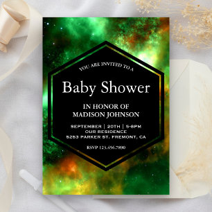 Sternenhaufen Weltraum Galaxie Babyparty Einladung