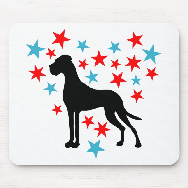 Sternenherz Dogge Mousepad (Vorne)