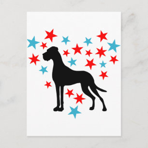 Sternenherz Dogge Postkarte