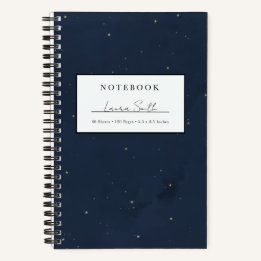 Sternenhimmel Faux-Gold personalisiertes Notizbuch