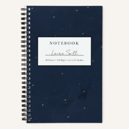 Sternenhimmel Faux-Gold personalisiertes Notizbuch