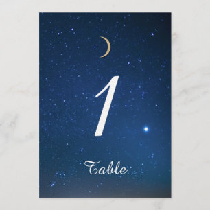 Sternenhimmel Hochzeit Tisch Nummer Einladung