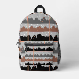 Sternenhimmel und abstrakte Bäume Bedruckter Rucksack